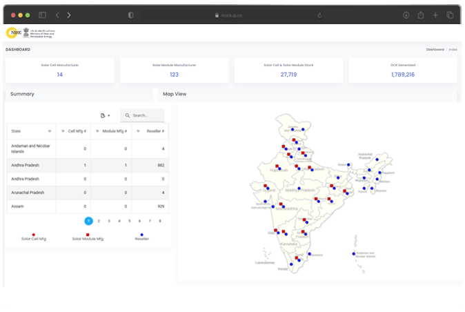 Solar DCR Verification Portal screenshot